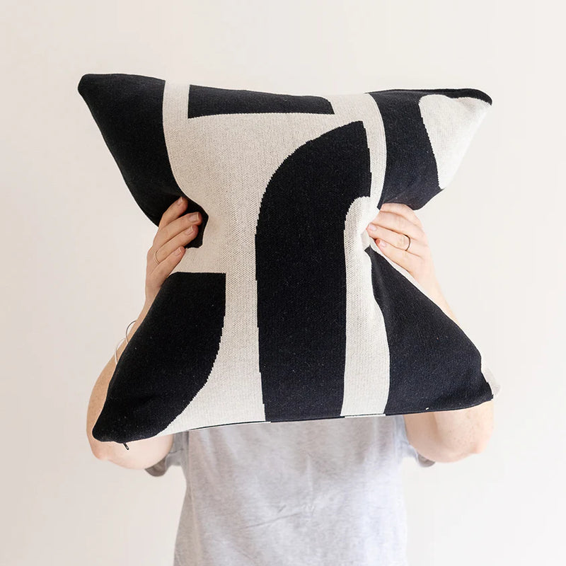 Sophie Home Cotton Knit Throw Pillow Cushion Cover Bruten Mono