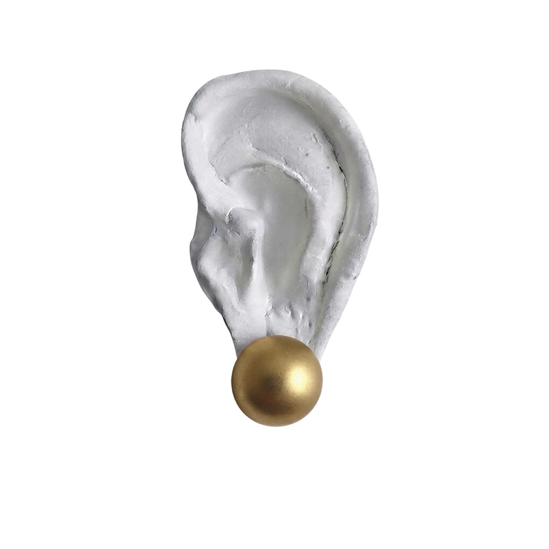 Brushed Gold Stud Earrings