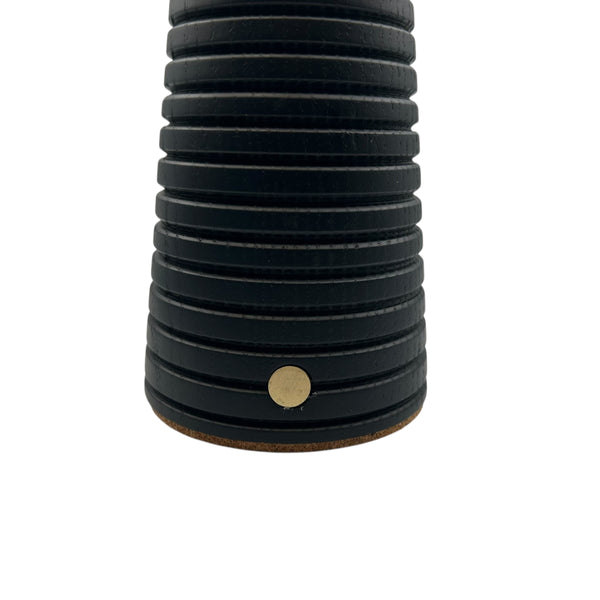 Large Deco Cone Ribbed Charcoal Lamp - Sixton London