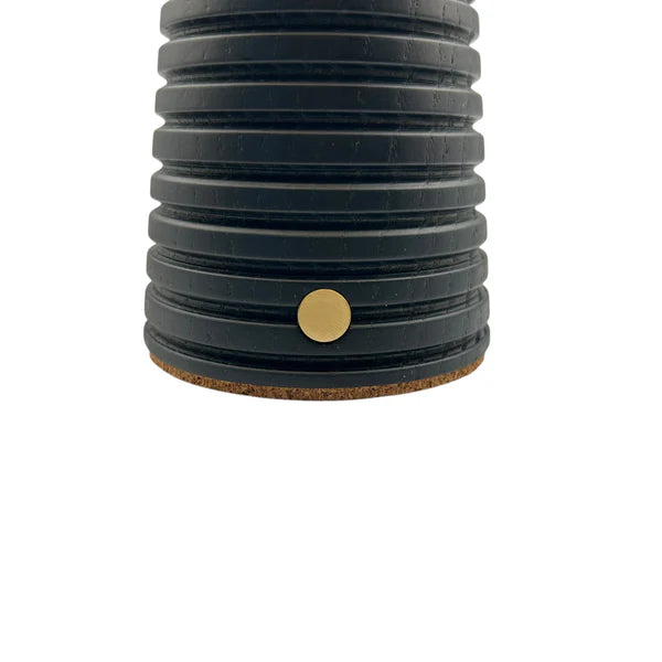 Small Deco Cone Ribbed Charcoal Lamp By Sixton London