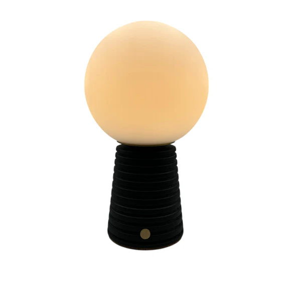 Sixton London Small Deco Cone Ribbed Charcoal Lamp