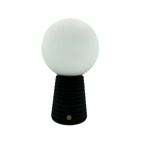 Sixton London Small Deco Cone Ribbed Charcoal Lamp