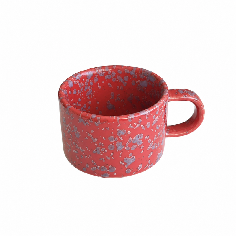 Speckled Red Ceramic Espresso Mug