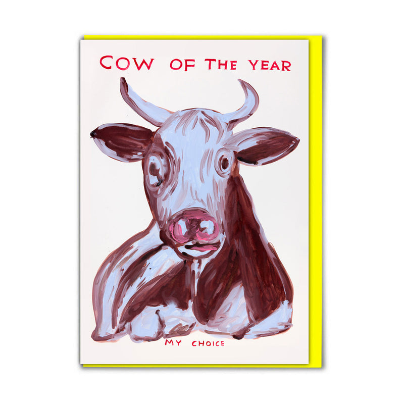 David Shrigley Funny Cow Of The Year Birthday Card