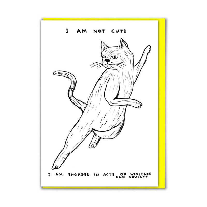 David Shrigley Funny I Am Not Cute Birthday Card