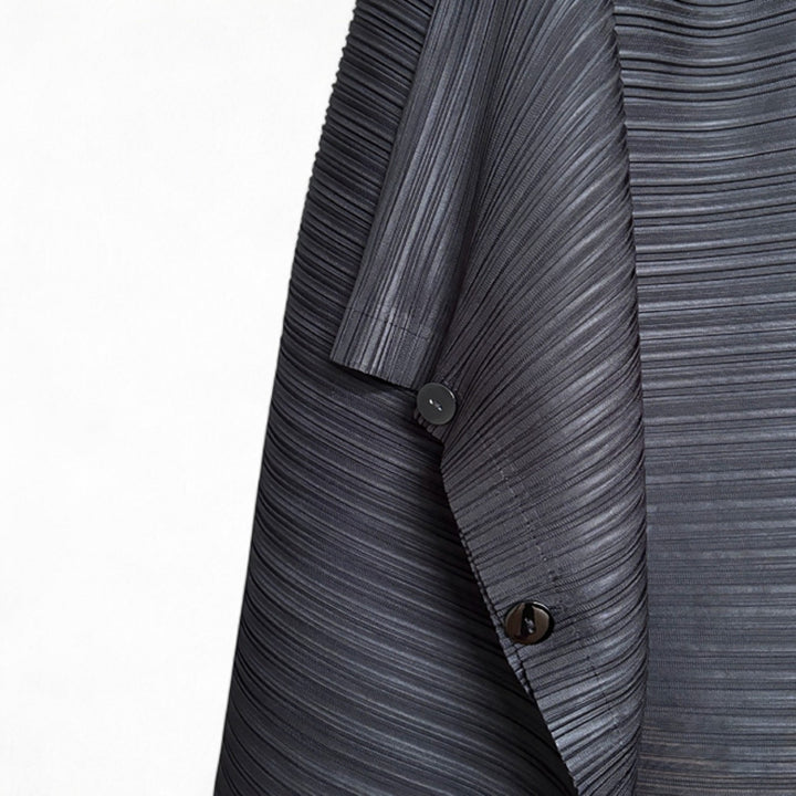 Black multi-wear pleated asymmetric dress