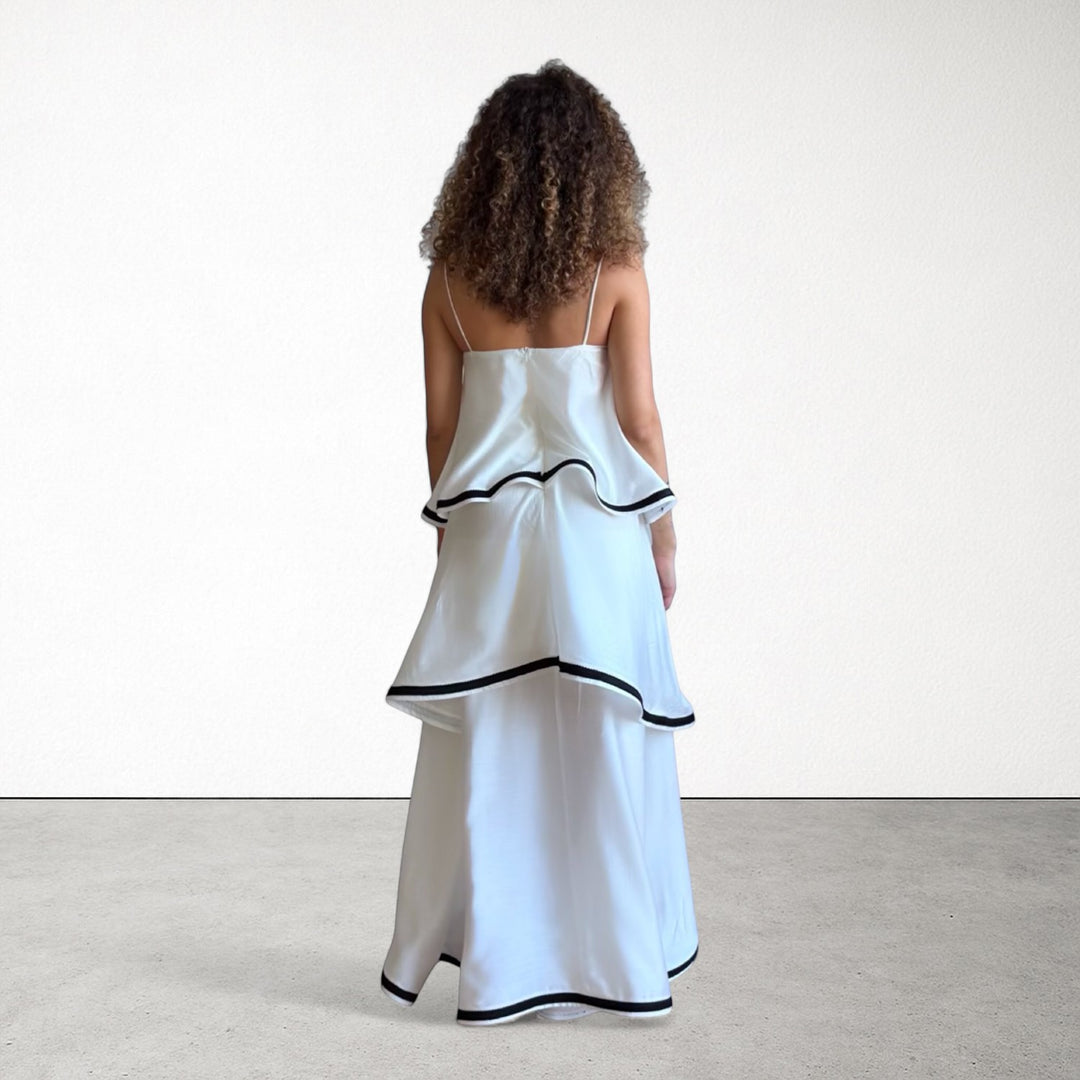White layer dress with spaghetti straps