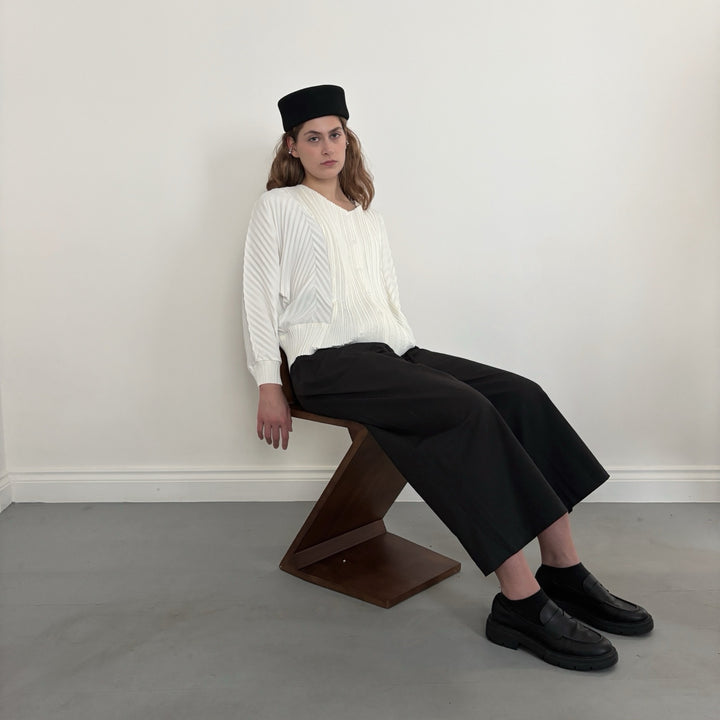 Black Technical Culottes With Wrap Detail