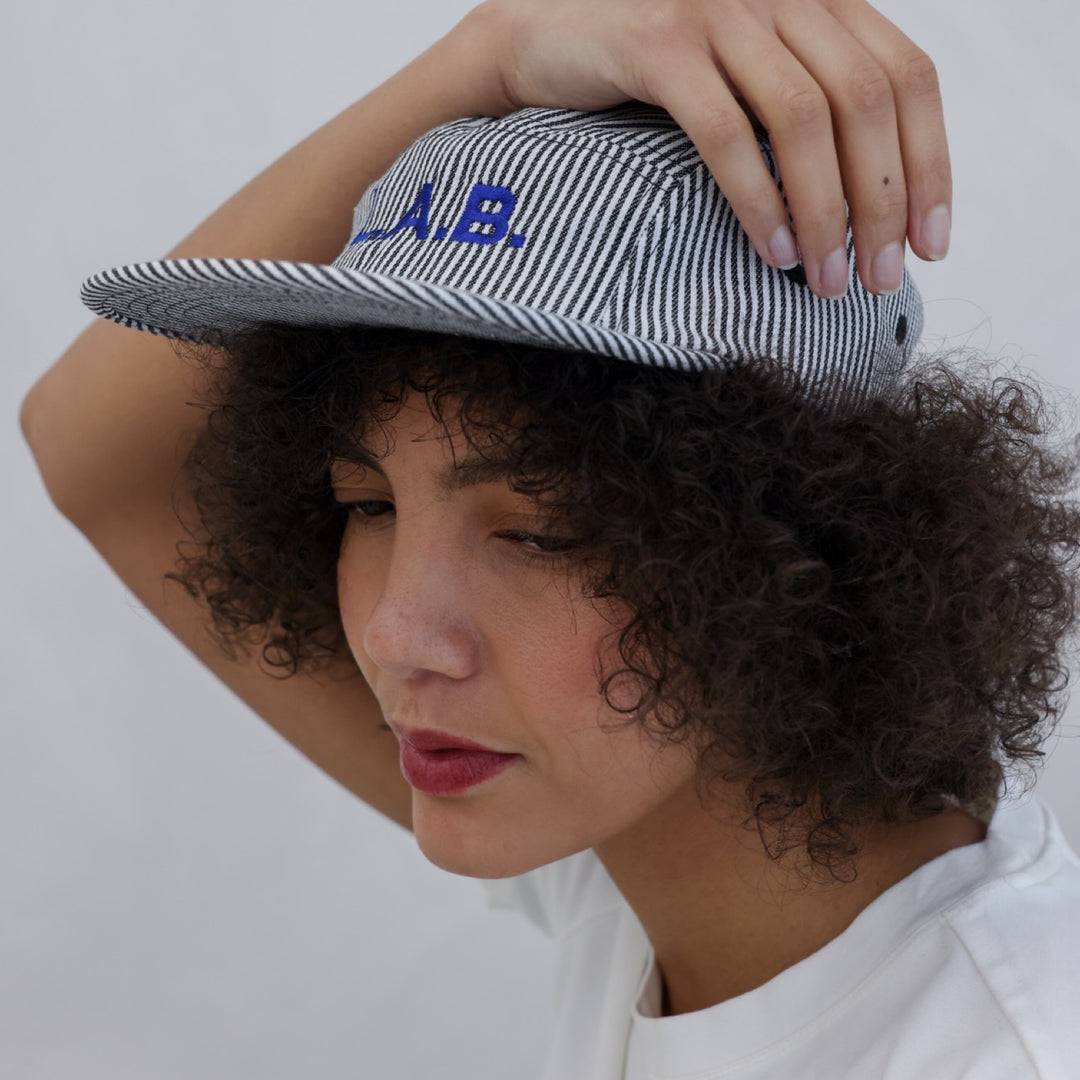 LAB Striped Embroidery Logo Cap