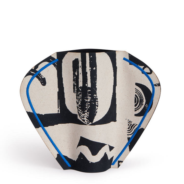 Milos Cup Vase Black Blue - by M2P