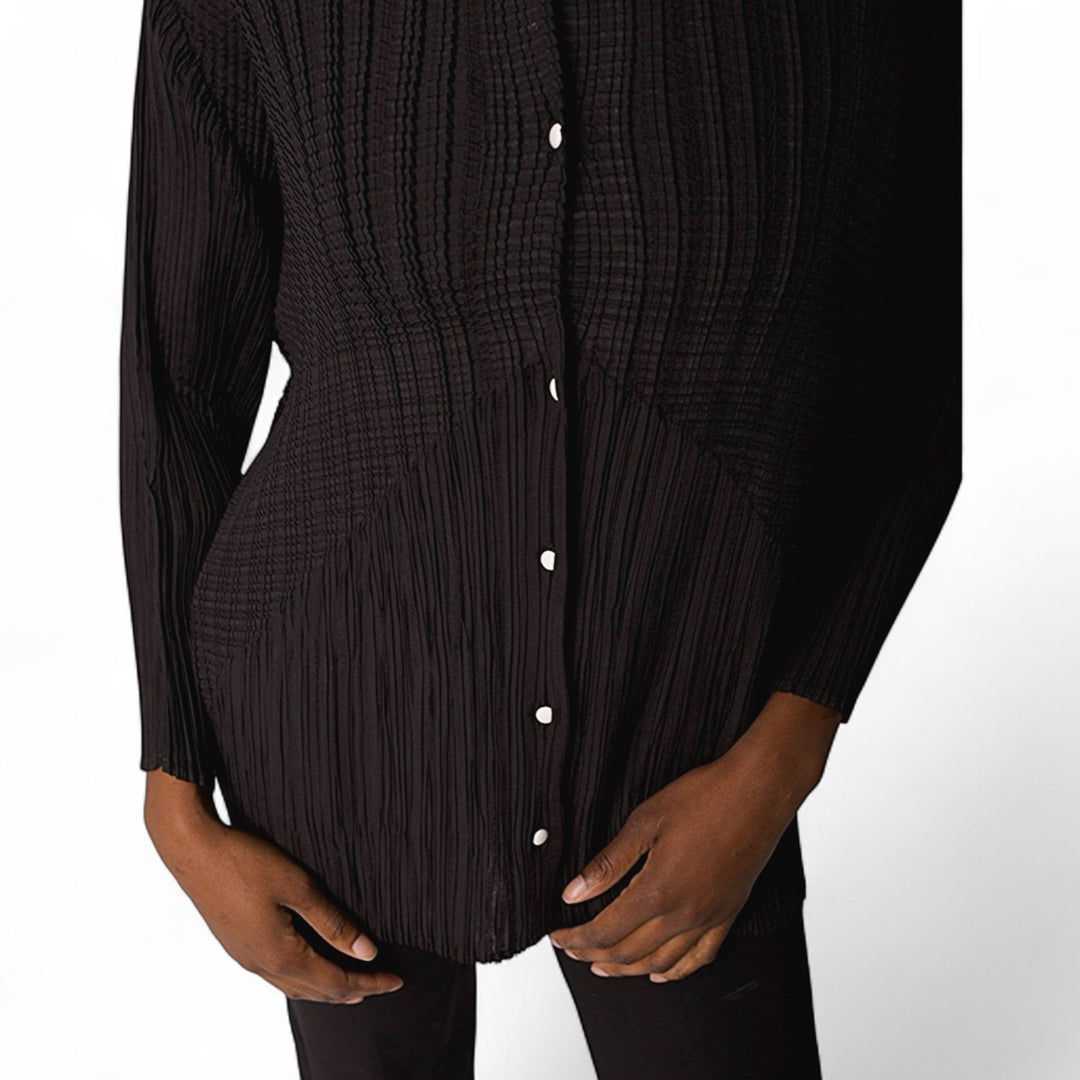 Black Multi Way Pleated Blouse