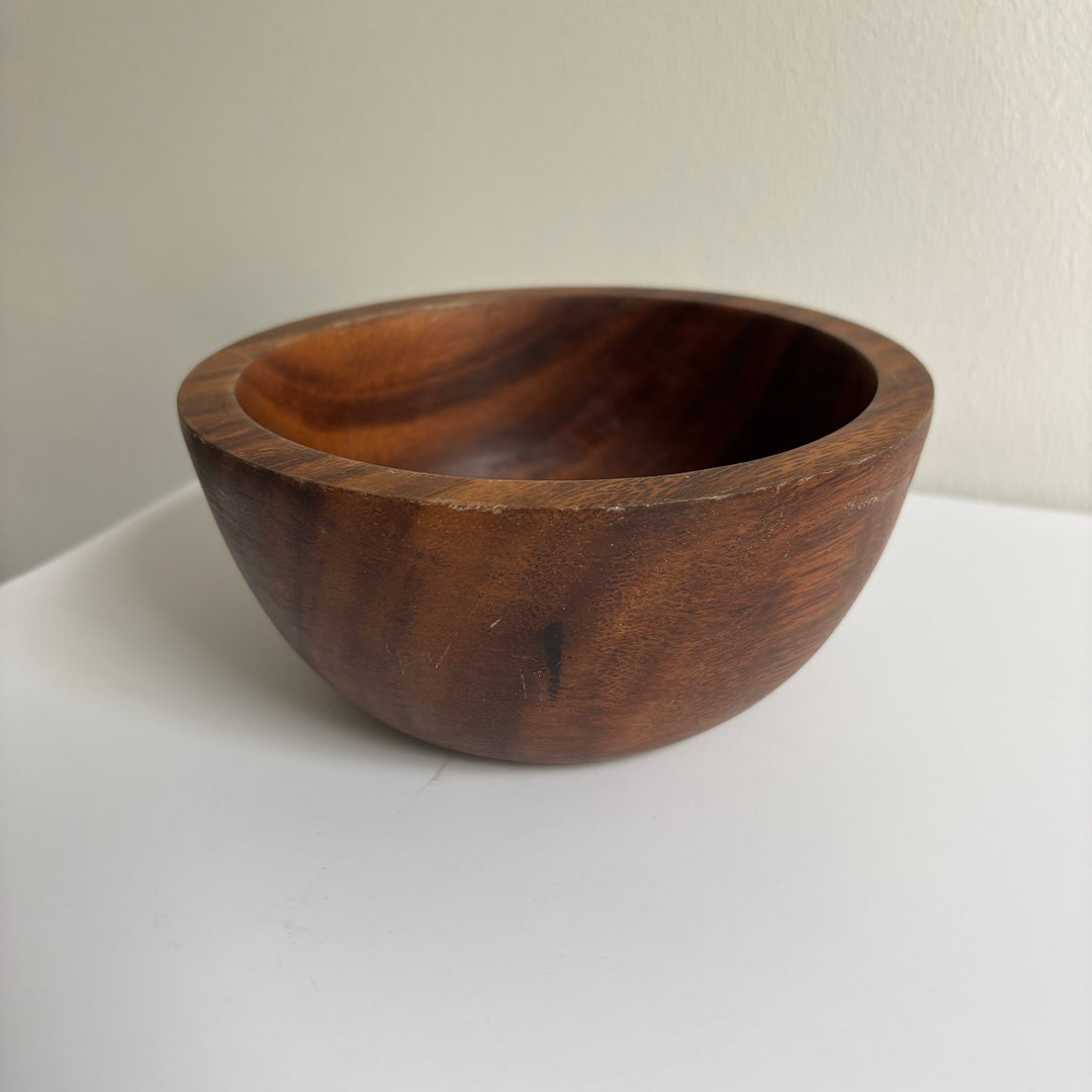 Walnut wood hand carved bowl
