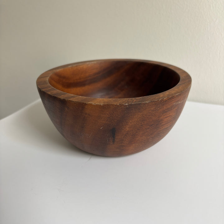 Walnut wood hand carved bowl