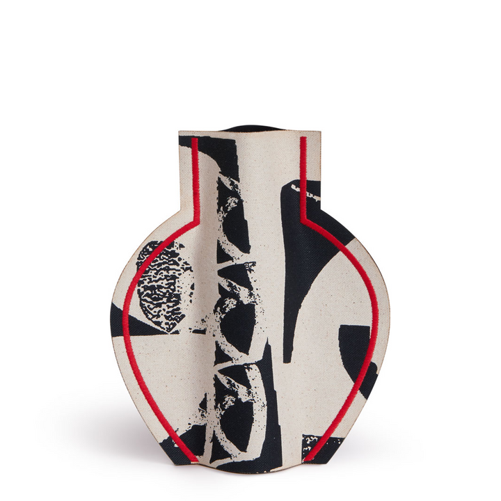 Milos Jug Vase Black Red - by M2P