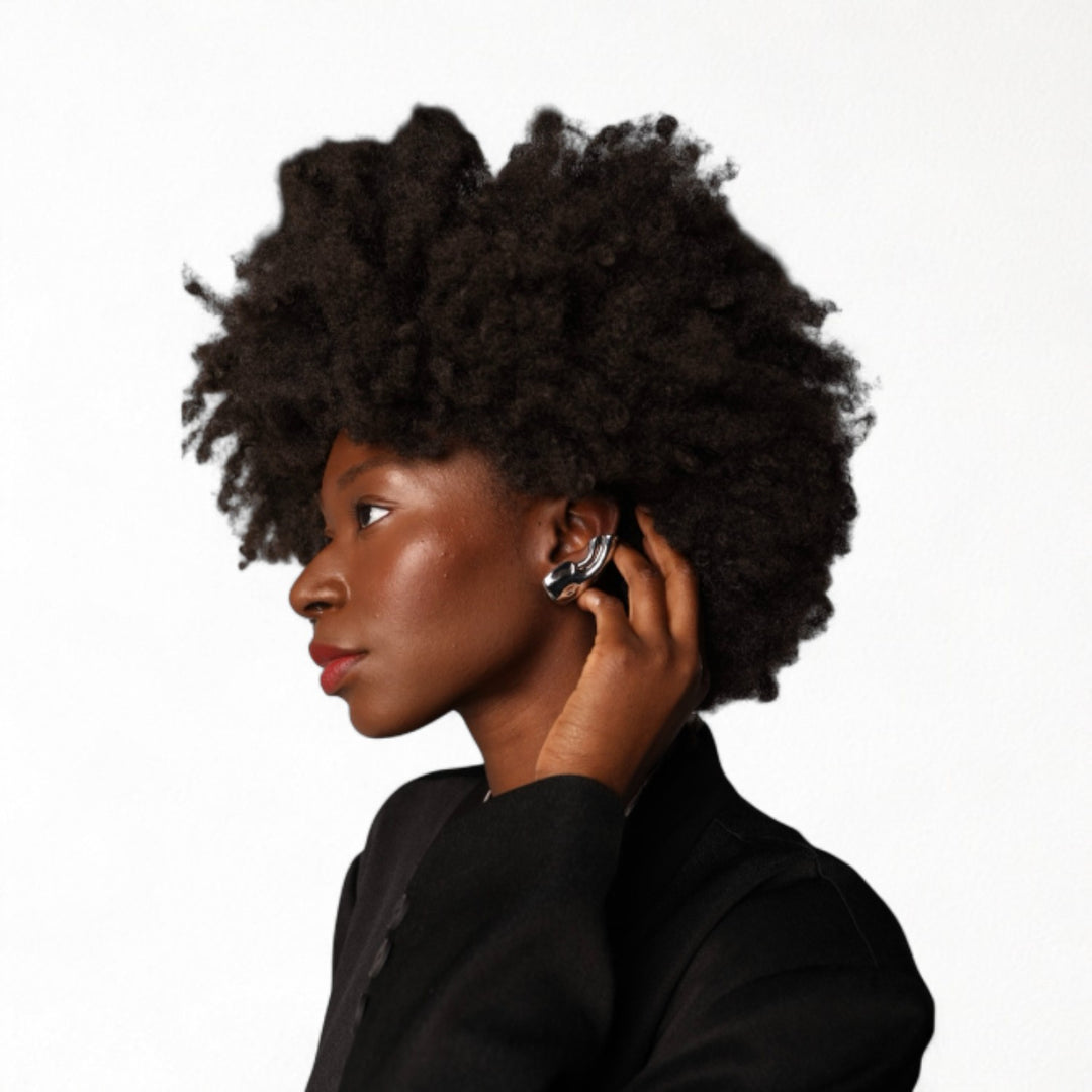 Silver ear lobe cuff earring (1 pc)