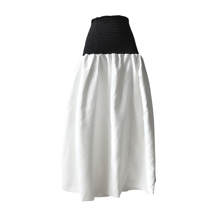 Smocked black and white balloon multi-wear skirt or dress