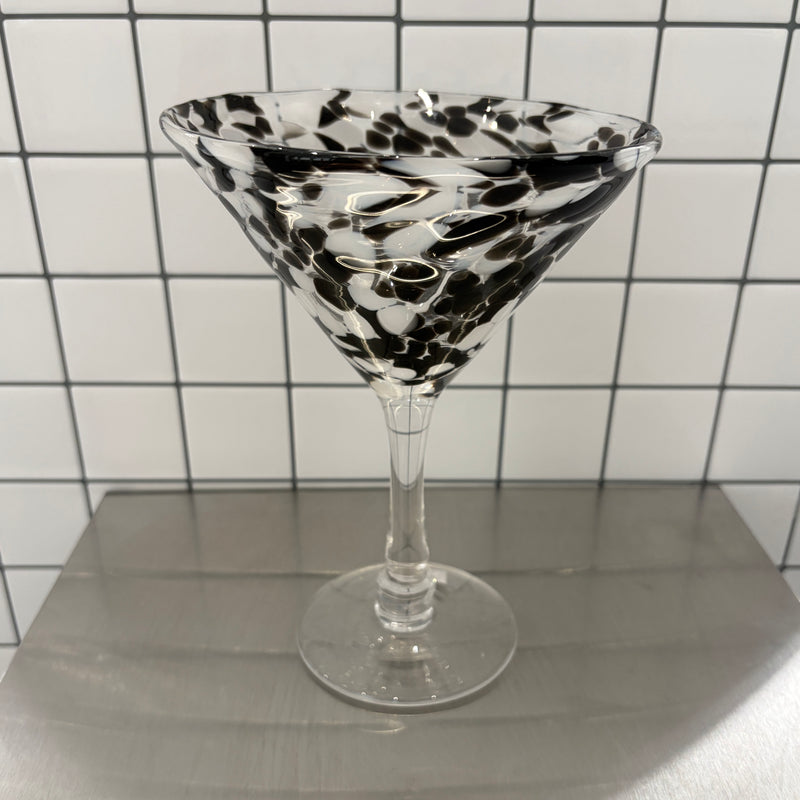 Large Martini Glass In Dalmatian Print