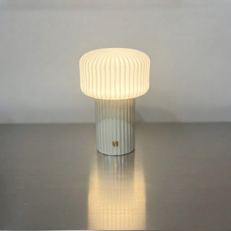 Lumie Cream Ceramic Rechargeable Touch Lamp