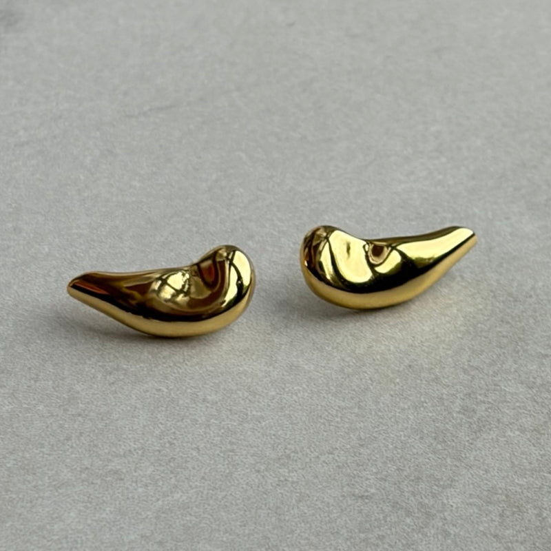 Gold Earlobe Cuffs Earrings