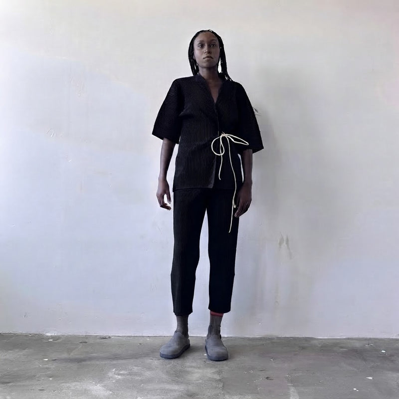 Black Culottes With Wrap Detail