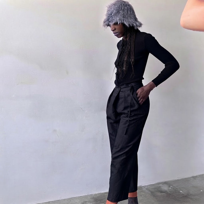 Black Culottes With Wrap Detail
