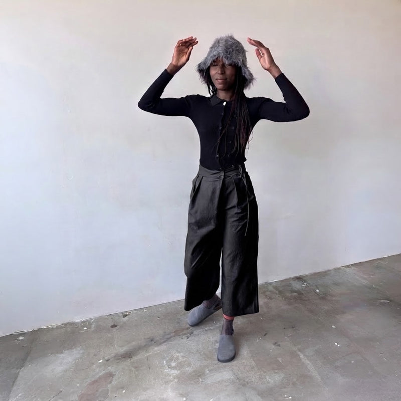 Black Culottes With Wrap Detail