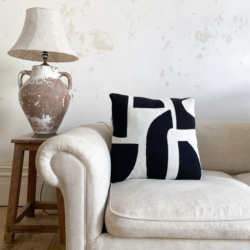 Sophie Home Cotton Knit Throw Pillow Cushion Cover Bruten Mono