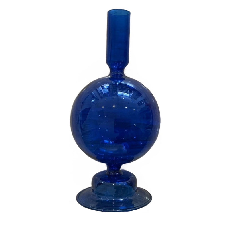 Glass candle holder vase 