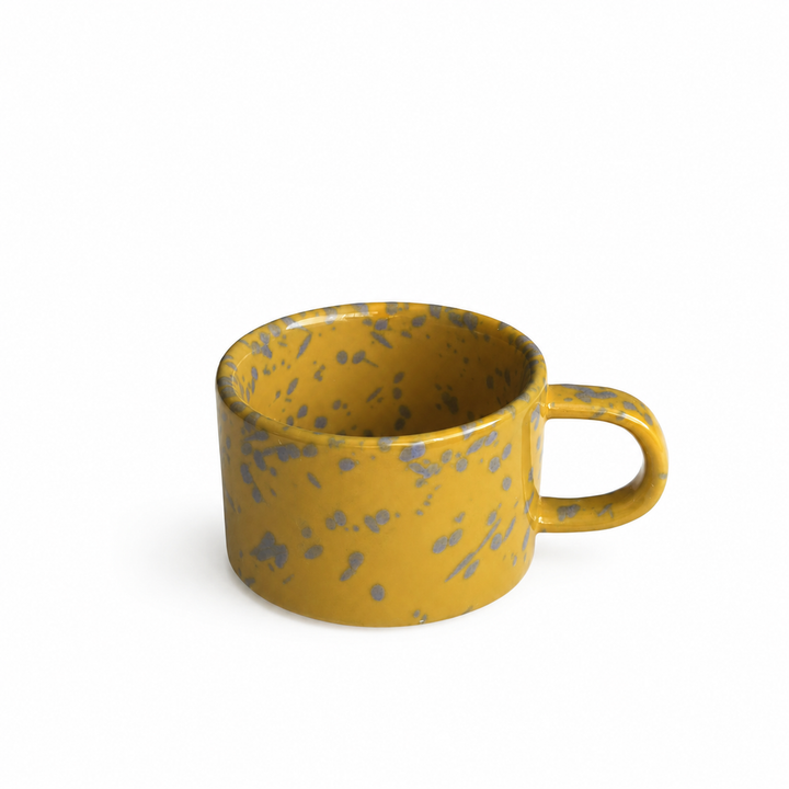 Speckled Yellow Ceramic Espresso Mug