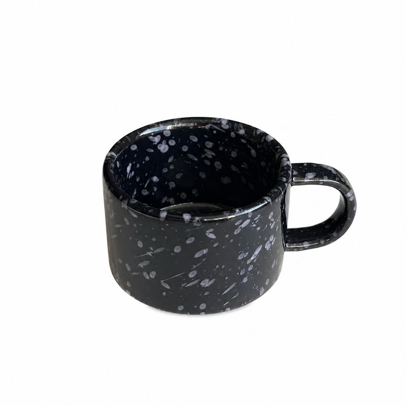 Speckled Black Ceramic Espresso Mug