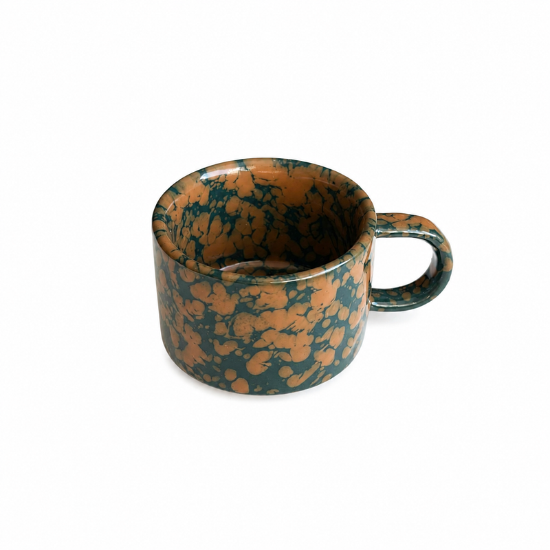 Speckled Brown Ceramic Espresso Mug