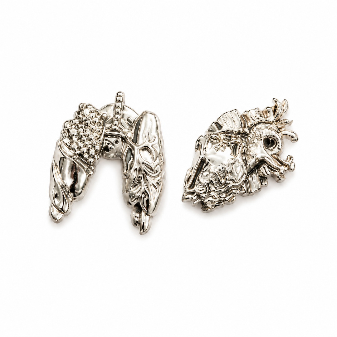 Lung Liver Anatomical Tie Pin Badge