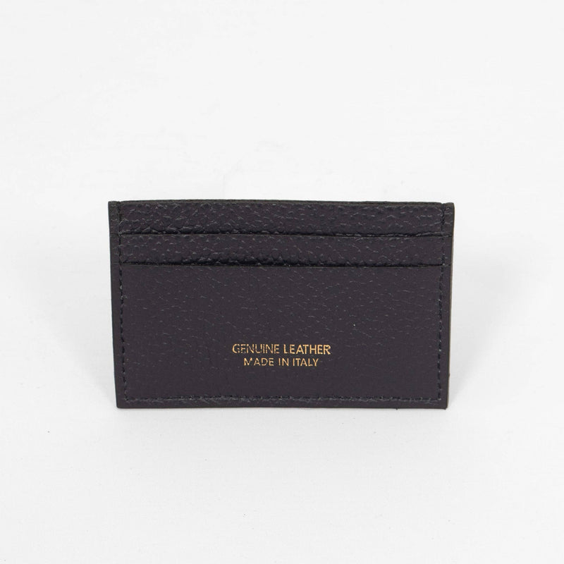 L.A.B.  Italian Leather Card Holder - Black, Pebbled