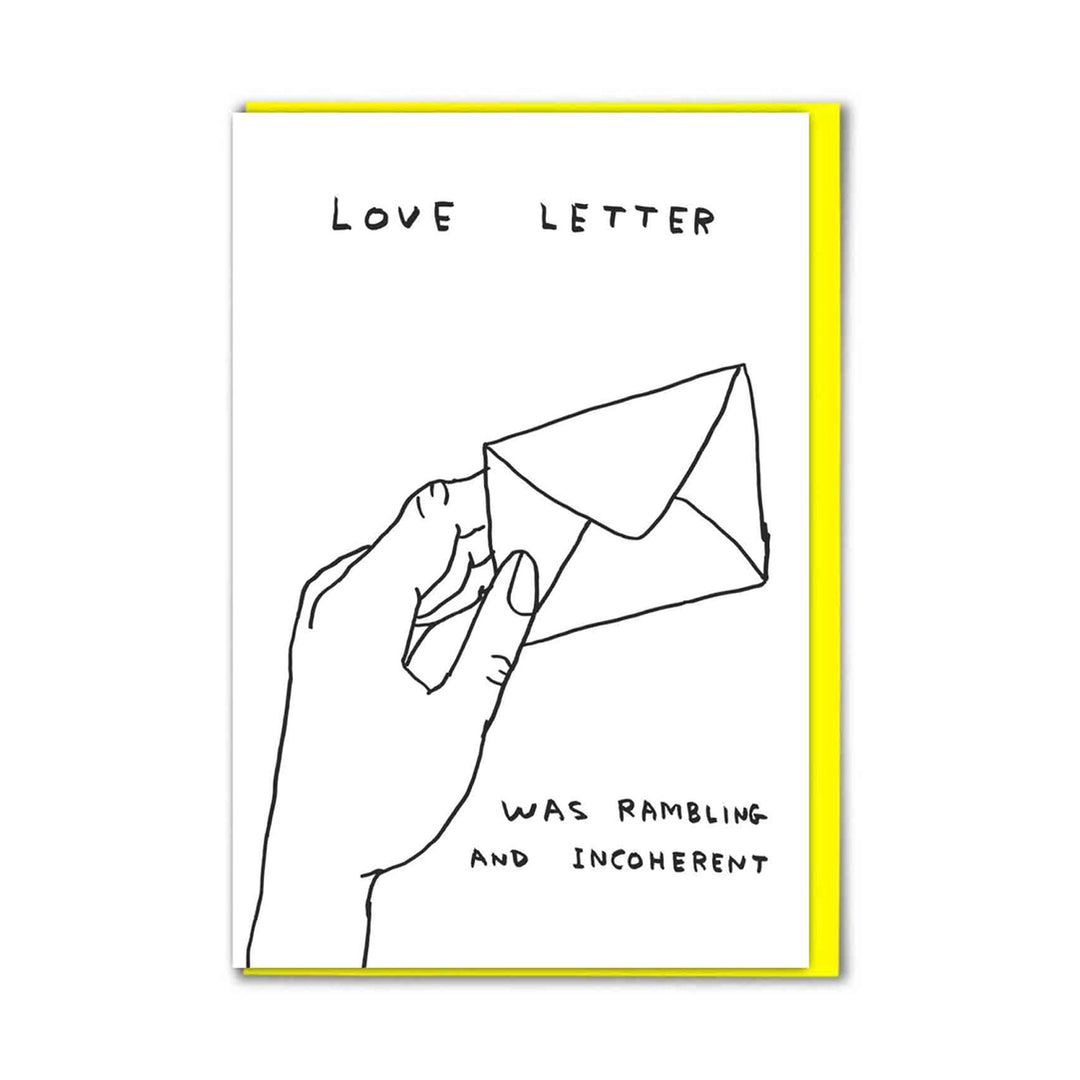 David Shrigley Funny Love Letter Birthday Card