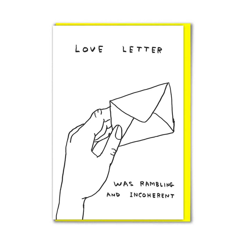 David Shrigley Funny Love Letter Birthday Card