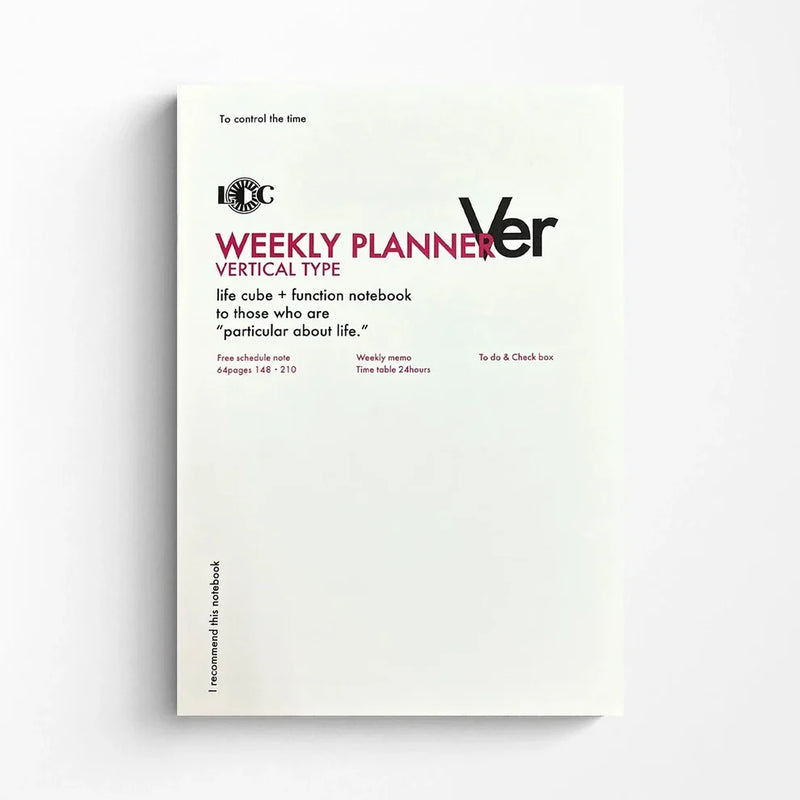 Luddite Weekly Planner Vertical Type A5 Undated, Lightweight & Modular