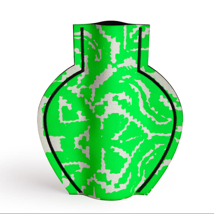 Milos Jug Vase Black Fluo Green - By M2P