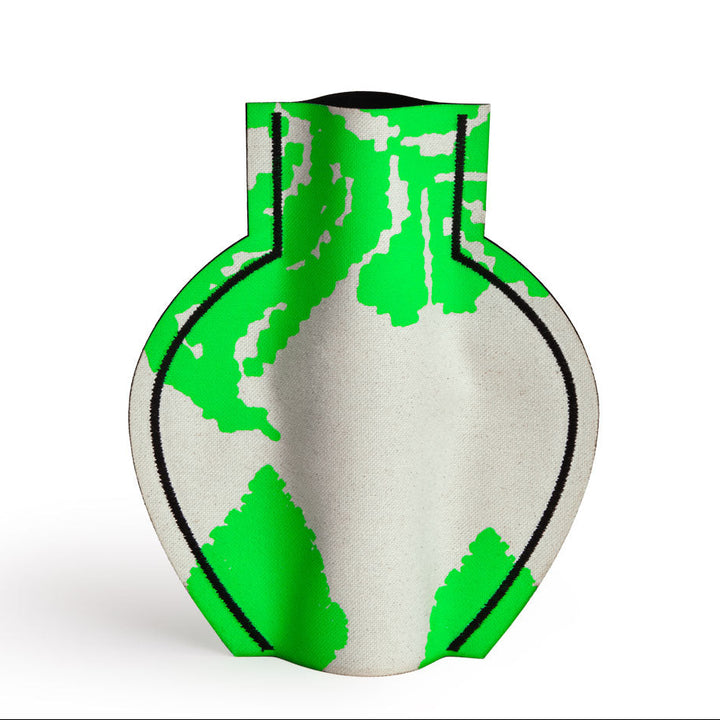 Milos Jug Vase Black Fluo Green - By M2P