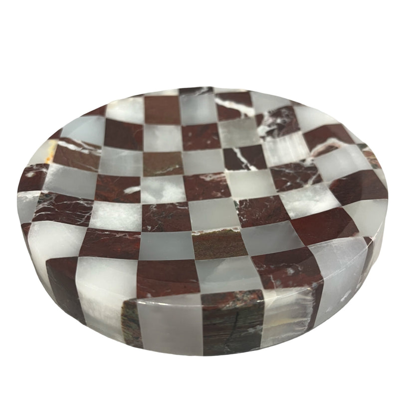 Marble check ashtray 
