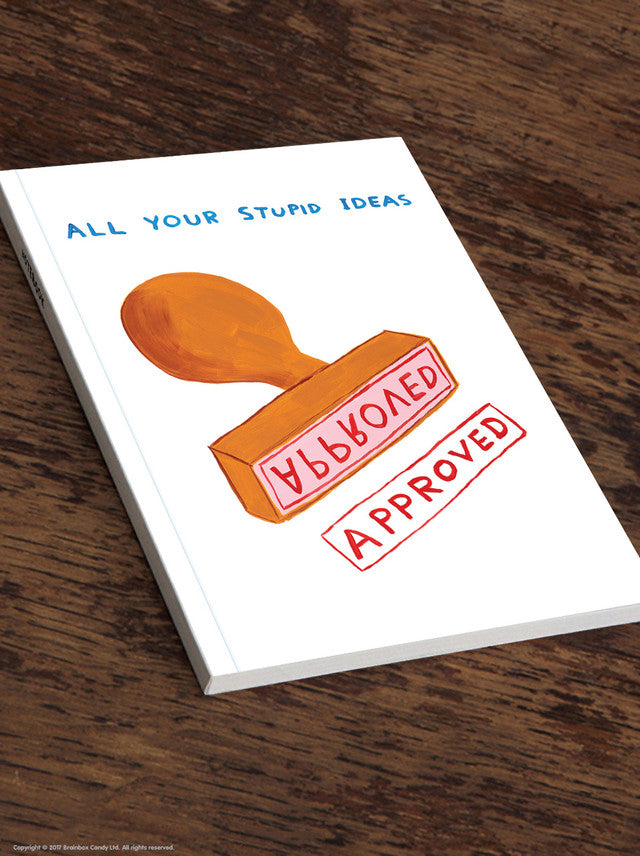 Funny A5 Notebook By David Shrigley - All Your Stupid Ideas