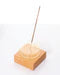 Hand Blown Glass Incense Holder Yellow Dimple