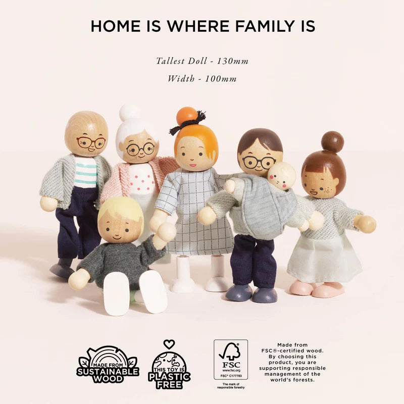Le Toy Van Wooden Dolls House Family