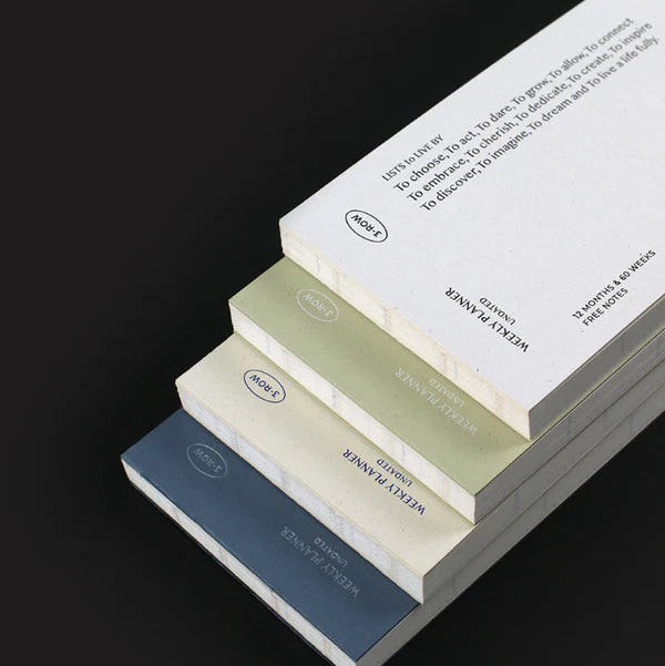 Notable Designs Paperian Lists To Live By Daily Weekly Light Planner in Vanilla