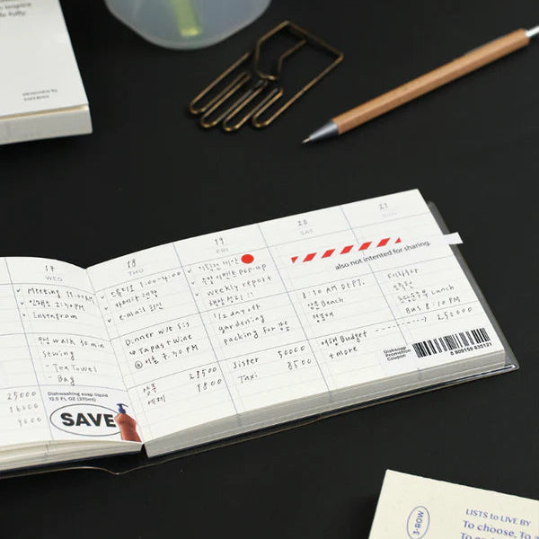 Notable Designs Paperian Lists To Live By Daily Weekly Light Planner in Vanilla