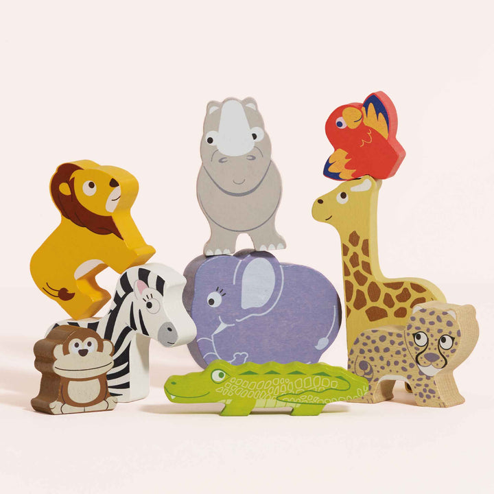 African Safari Stacking Animals & Bag