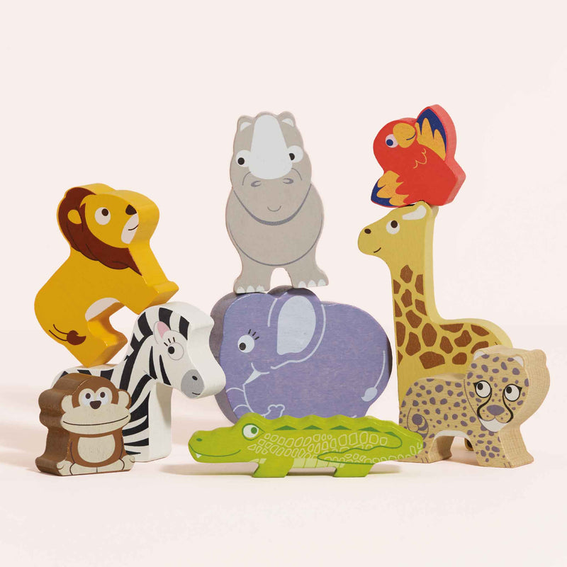 Le Toy Van African Safari Stacking Animals & Bag