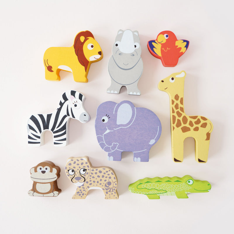 Le Toy Van African Safari Stacking Animals & Bag