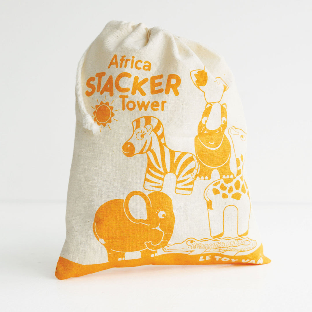 African Safari Stacking Animals & Bag