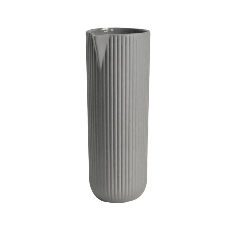 Light Grey Ridded Carafe Jug