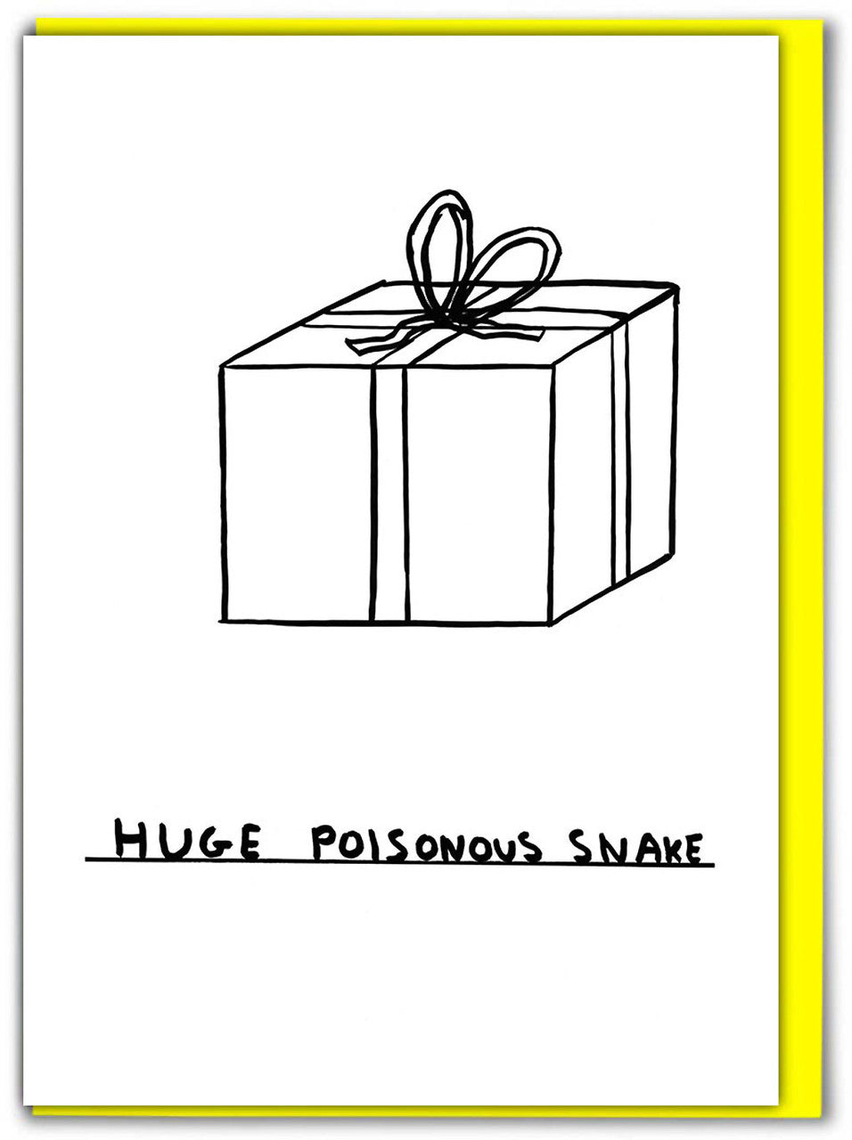 Funny Birthday Card By David Shrigley - Huge Snake